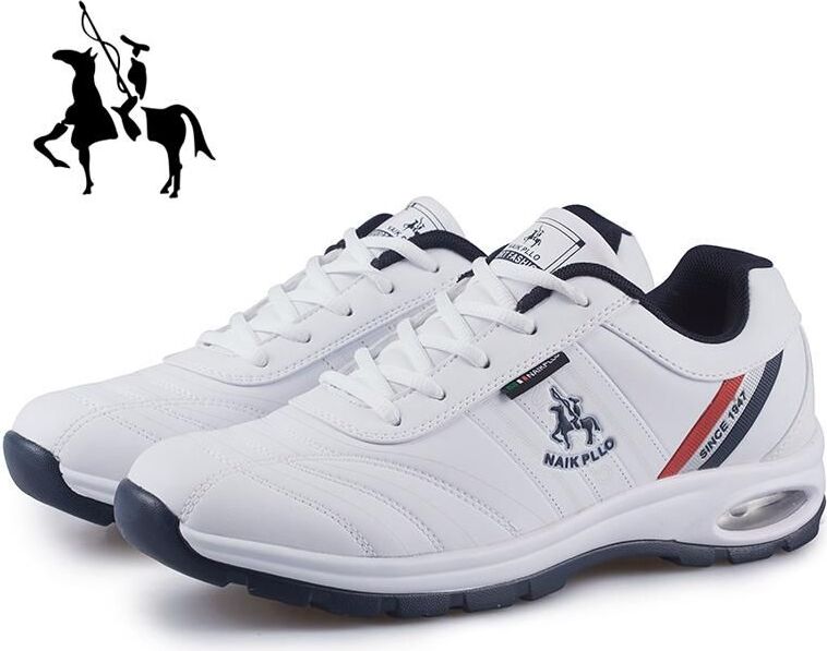 NoBrand Herren-Winterschuhe mit Luftpolsterung aus Leder, 39, White