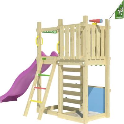 Spielhaus mit Stelzen Jungle Gym 358 x 132 cm Holz fuchsias