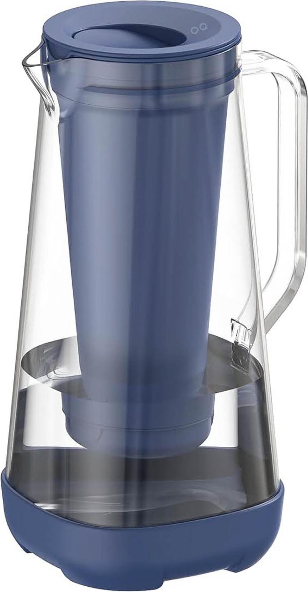 GLACIER FRESH, 1,7 L, Wasserfilter-Kanne, Aktivkohle + Ultrafiltration, reduziert Chlor, Fluorid, Kalk, Schwermetalle, Blau