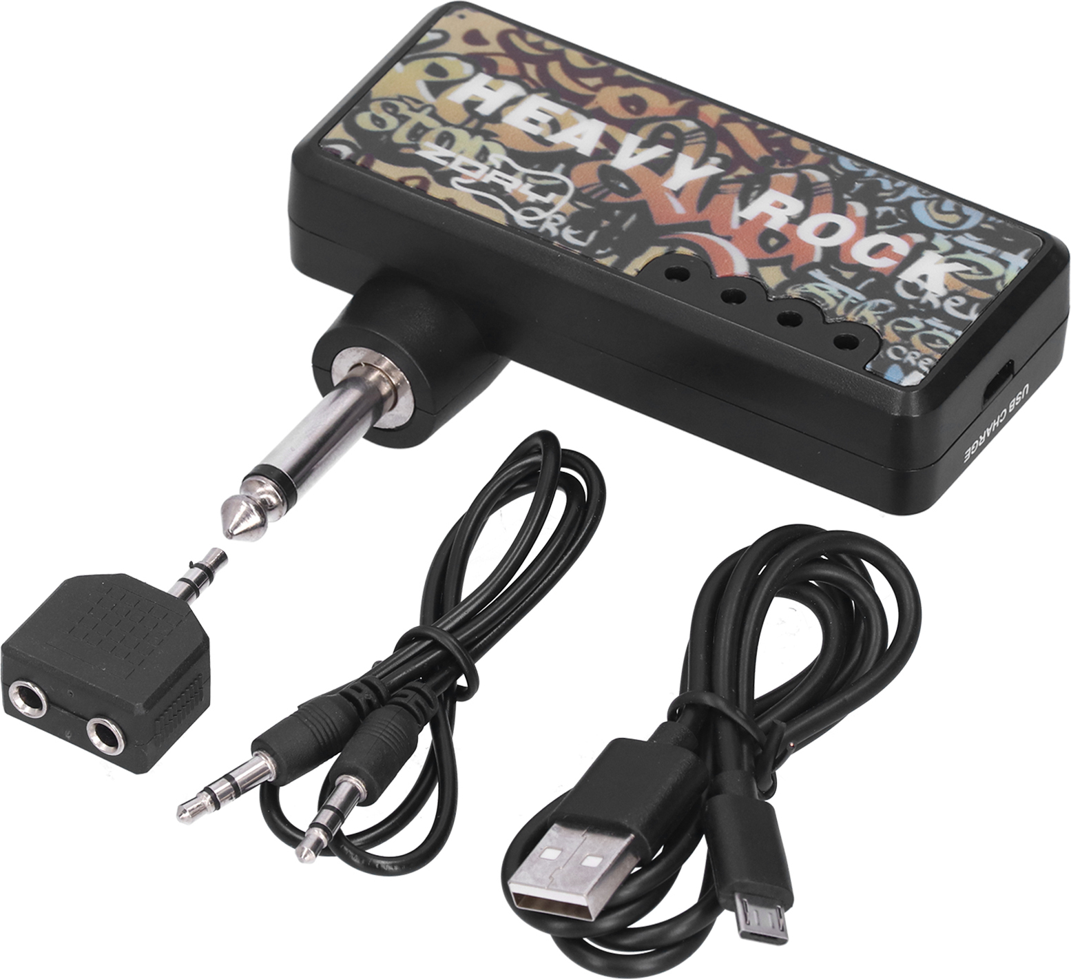 Cocosity Gitarre Kopfhörer-Verstärker,Gitarre Kopfhörer-Verstärker,Kopfhörer-Verstärker,Bass Kopfhörer-Verstärker,Kopfhörer-Verstärker zum Aufladen,Gitarren-Zubehör