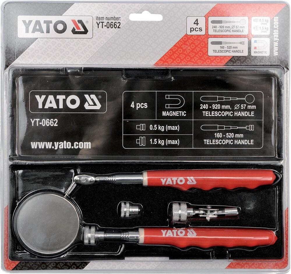 Yato YT-0662 Inspektionsset 5tlg Teleskop Inspektionsspiegel Magnetheber