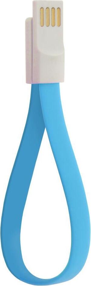 Blautel Daten-Kabel USB auf Micro-USB magnetisch, 20cm Länge, Blau USMFSA
