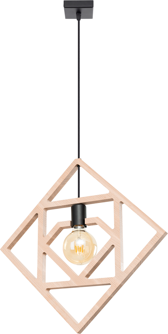 Pendelleuchte CARO 1xE27 15W Holz 145x8x50cm Sollux Lighting