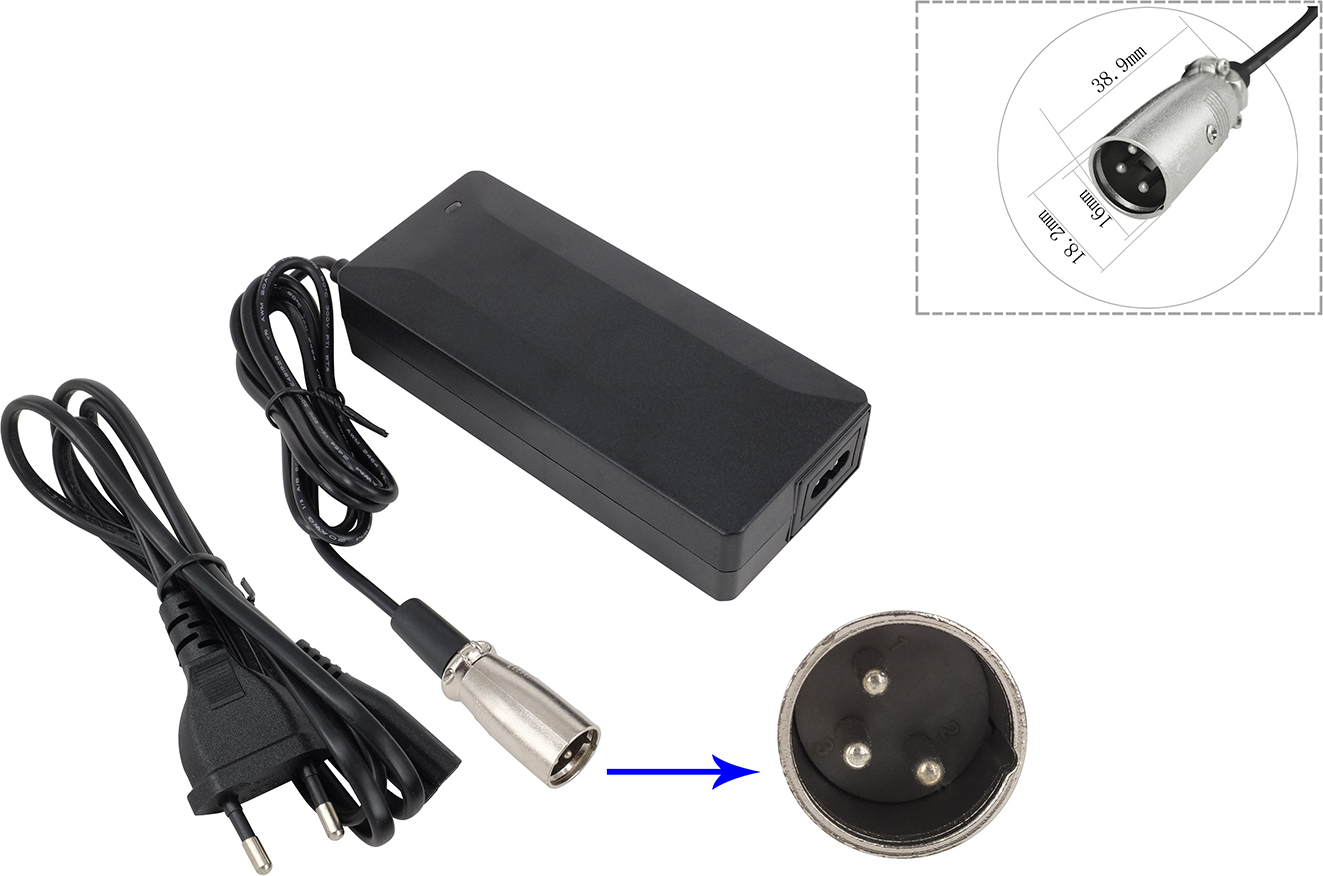 HANERIDE 48V(54,6V) 2A Ladegerät Netzteil Für Phylion/Joycube Akku EBT480 Für Fischer Devron E-Bike,SSLC084V42M,mit SVD 5 Pin Stecker