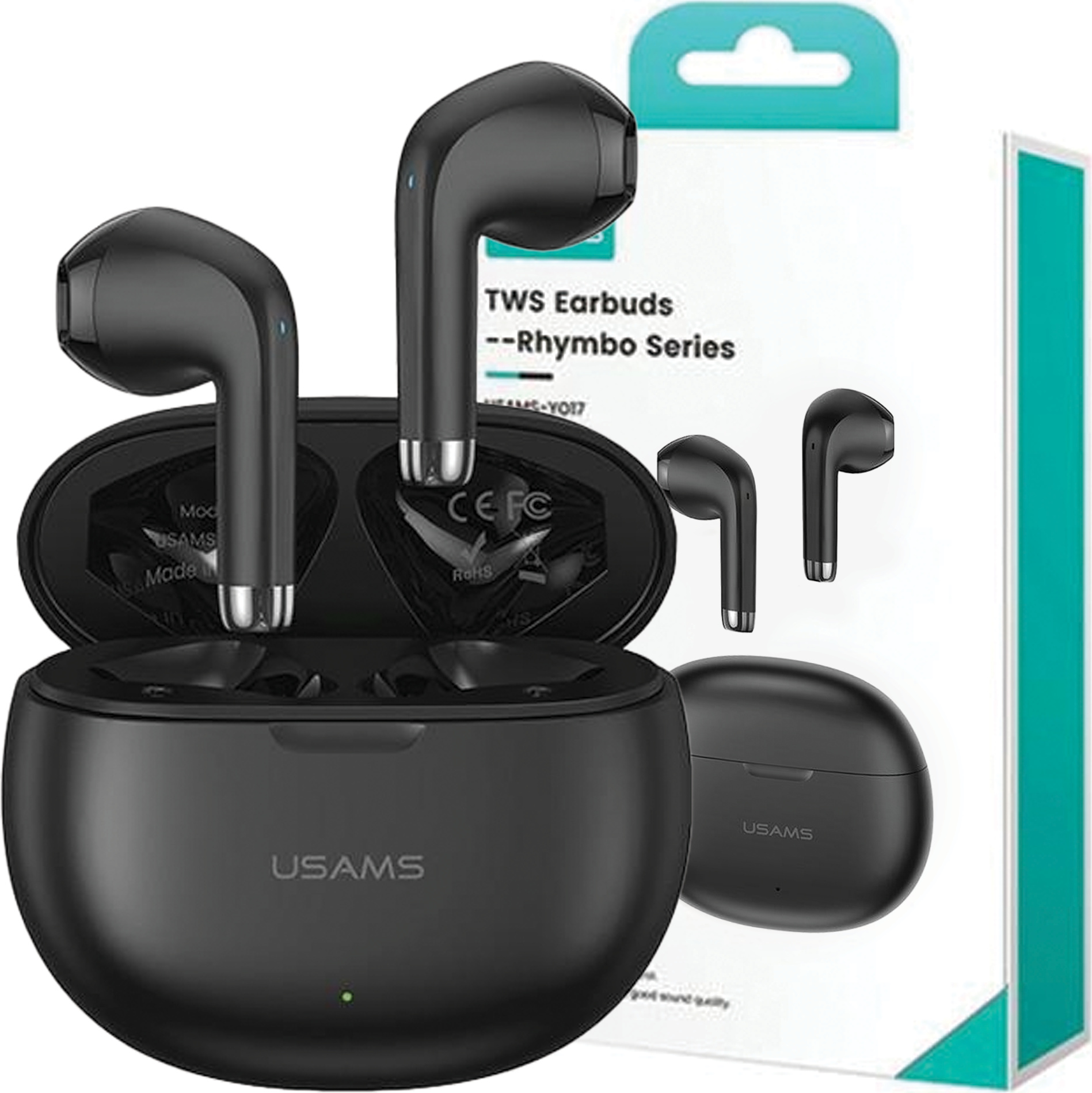 Usams Bluetooth headphones 5.3 TWS Rhymbo black