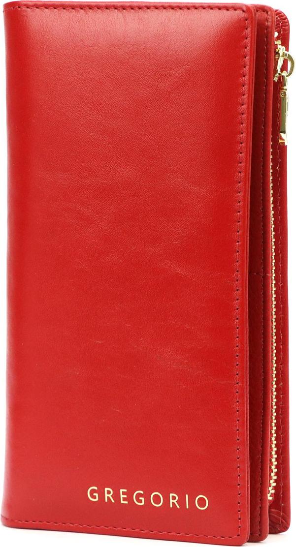 Große, längliche Gregorio-Geldbörse aus Leder für Damen