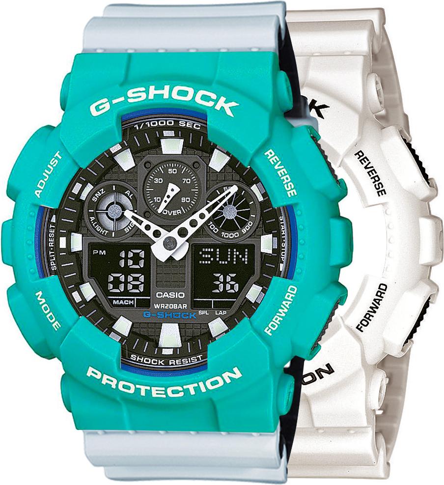 Hodinky Casio G-Shock SET GA-100B-7AER + BEZEL 10410475 + PÁS 10527469 20BAR