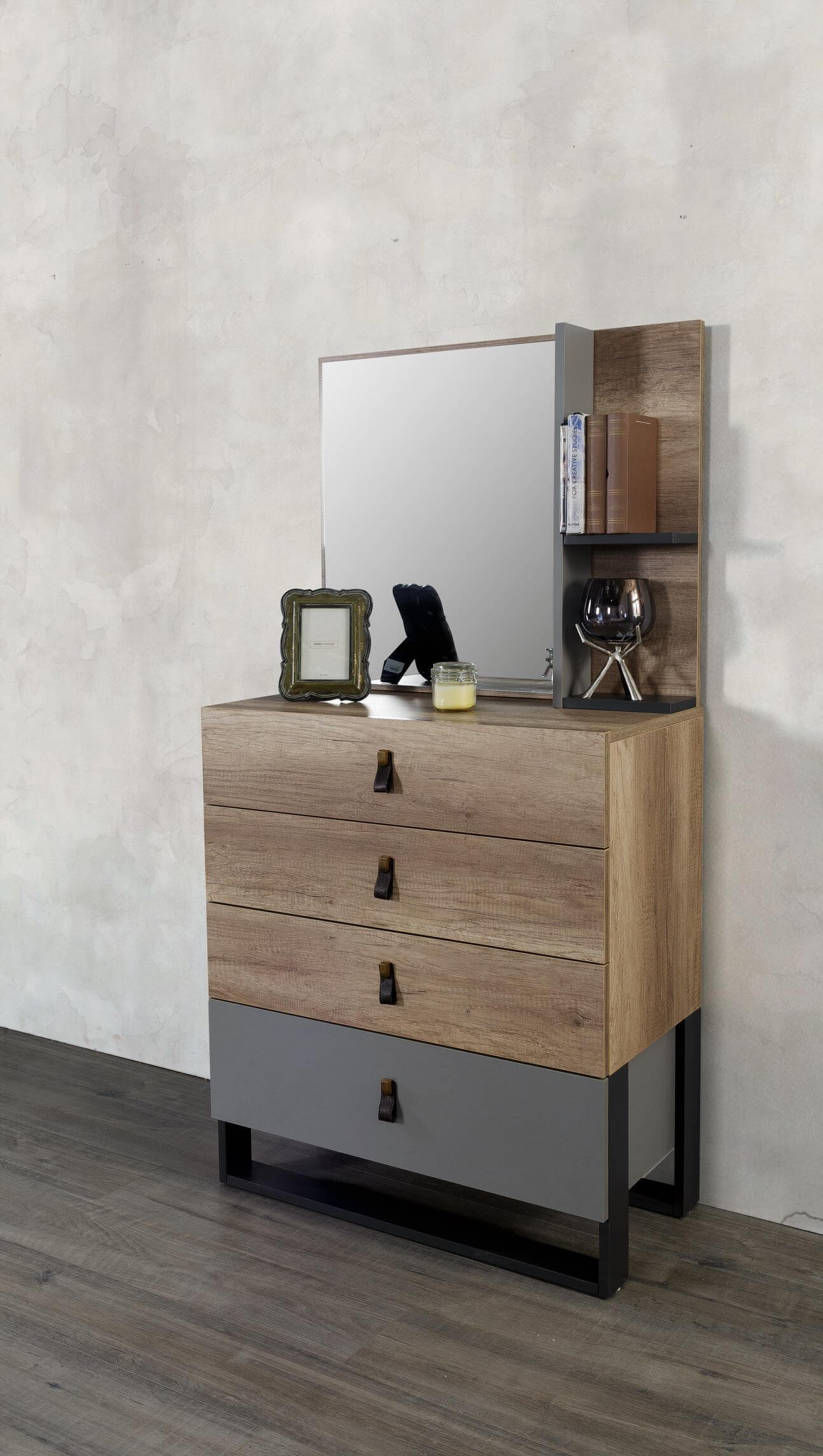 FPM Corner Kommode inklusive Spiegel mit Schubkästen inklusive Spiegel