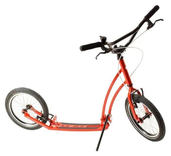 Mibo Tretroller maststr, 16 Zoll Räder, faltbar, für Erwachsene, bis 150 kg, rot