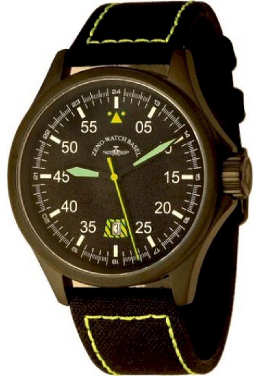 Zeno-Watch - Náramkové hodinky - Pánske - Chrono - Speed Navigator Q yellow - 6750Q-a19