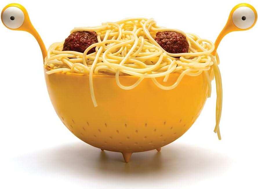 Ototo Kunststoffsieb, groß, Spaghettimonster, Nudelabtropfhalter OT872