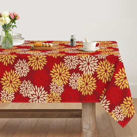 OEM Herbst Deko Tischtuch 140x110 cm, Saisonal Herbst Fleckfester Tischlinie Küchen Dekoration Festdeko 2026
