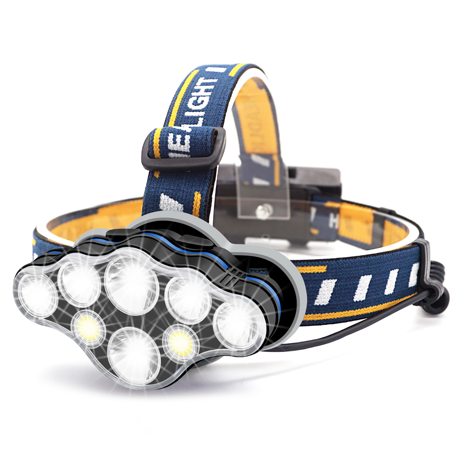 LED Kopflampe Superhell 3W 600 Lumen Stirnbandlampe Kopfbandlampe 0254 
