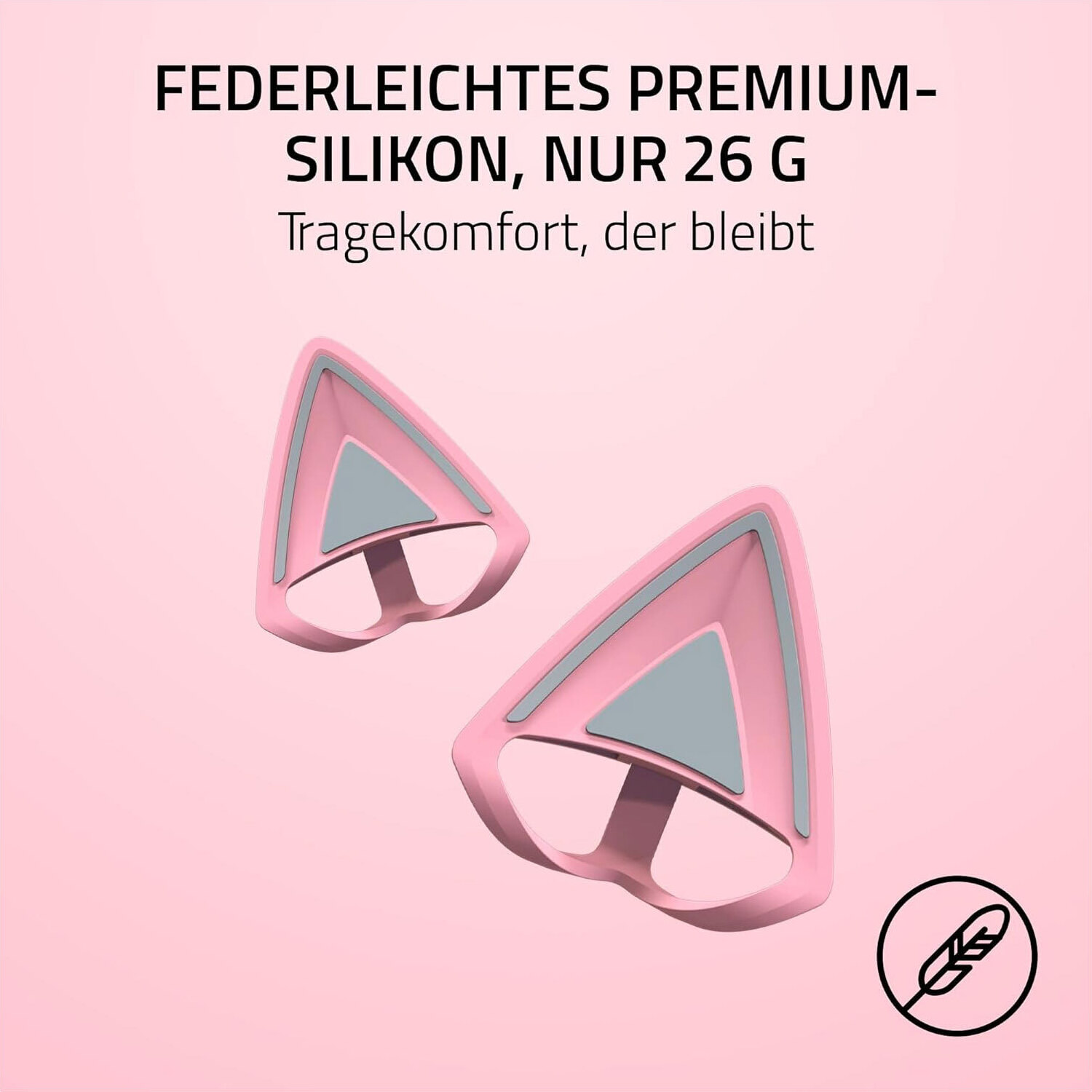 Razer Kitty Ears V2, Modifikations-Satz, Silikon, 26 g, Pink RC21-02230200-R3M1