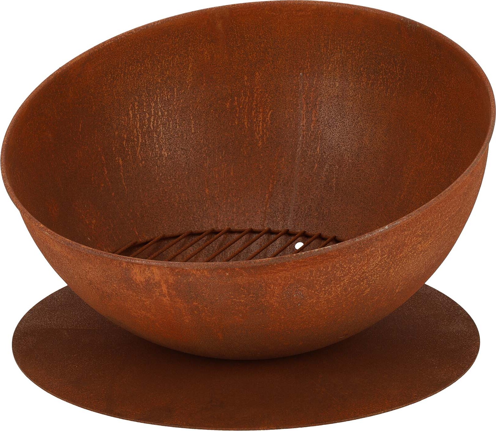 Esschert Design Feuerschale Schräg auf Scheibe Rostbraun 444904