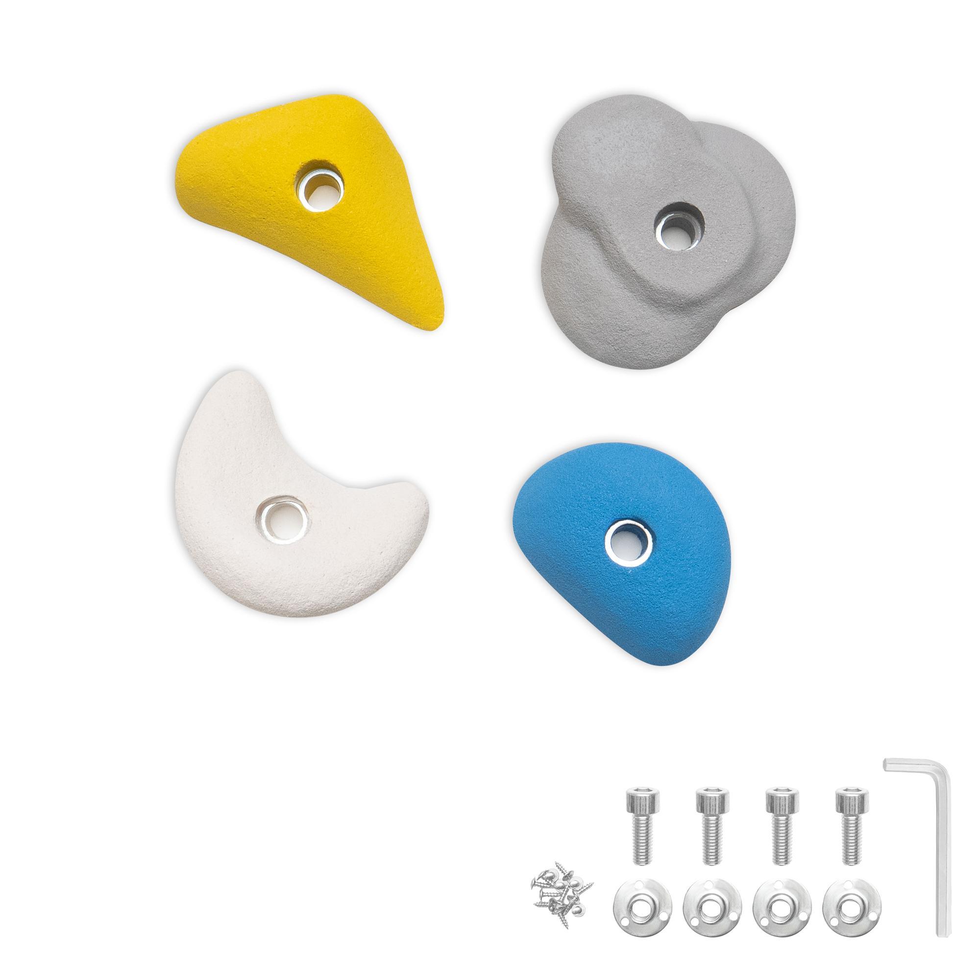 MAMOI® Klettergriffe Set, Klettersteine für die Wand, Indoor und Outdoor Klettergriffe, Klettergriffe für Kinder, Bouldergriffe