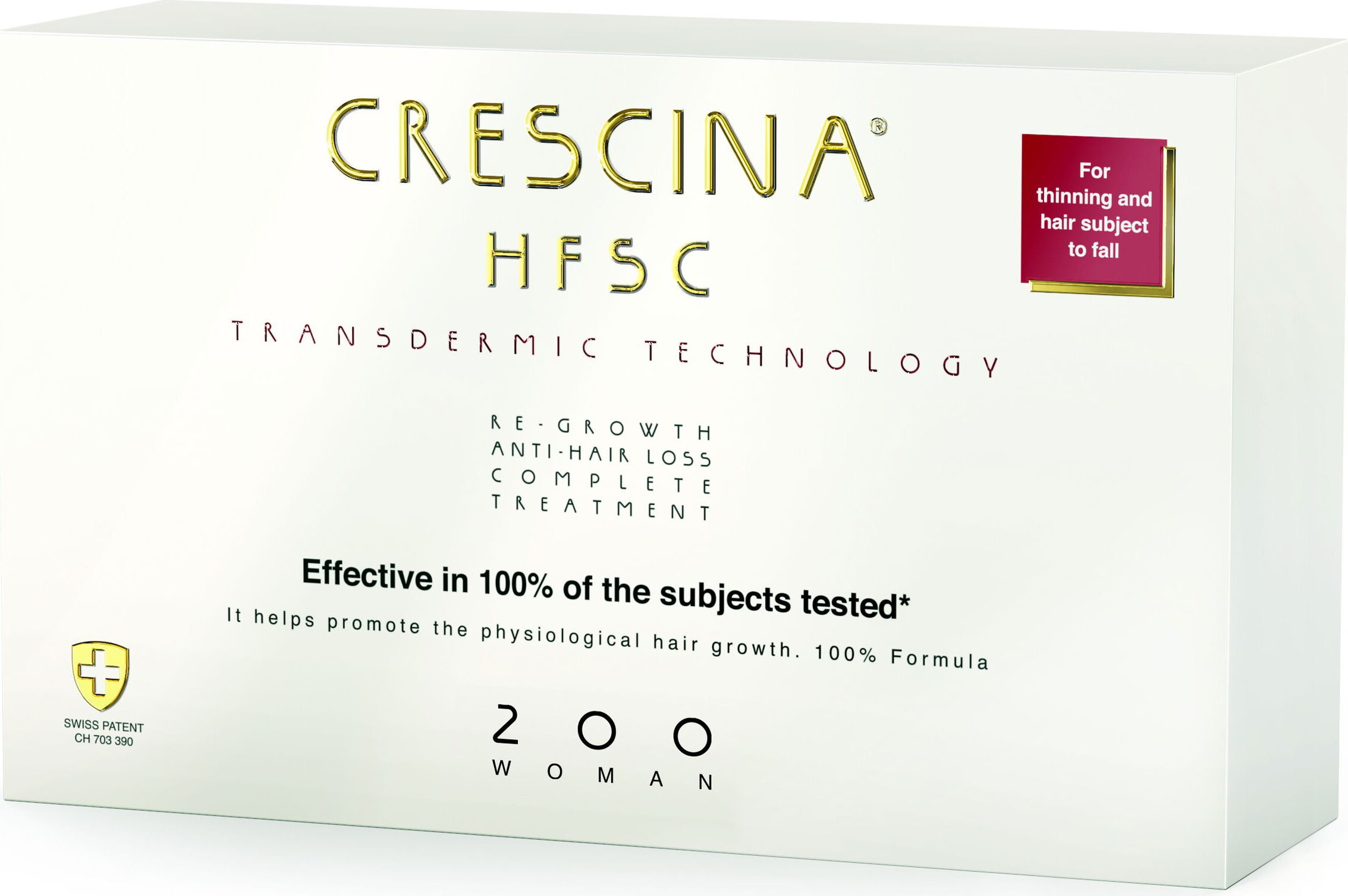 CRESCINA Transdermische Pflege zur Förderung des Haarwachstums und gegen Haarausfall für Frauen (Grad 200) 20 ×