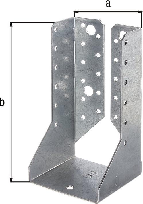 Alberts U-förmige Stütze mit Innenflügeln, verzinkt 76x152