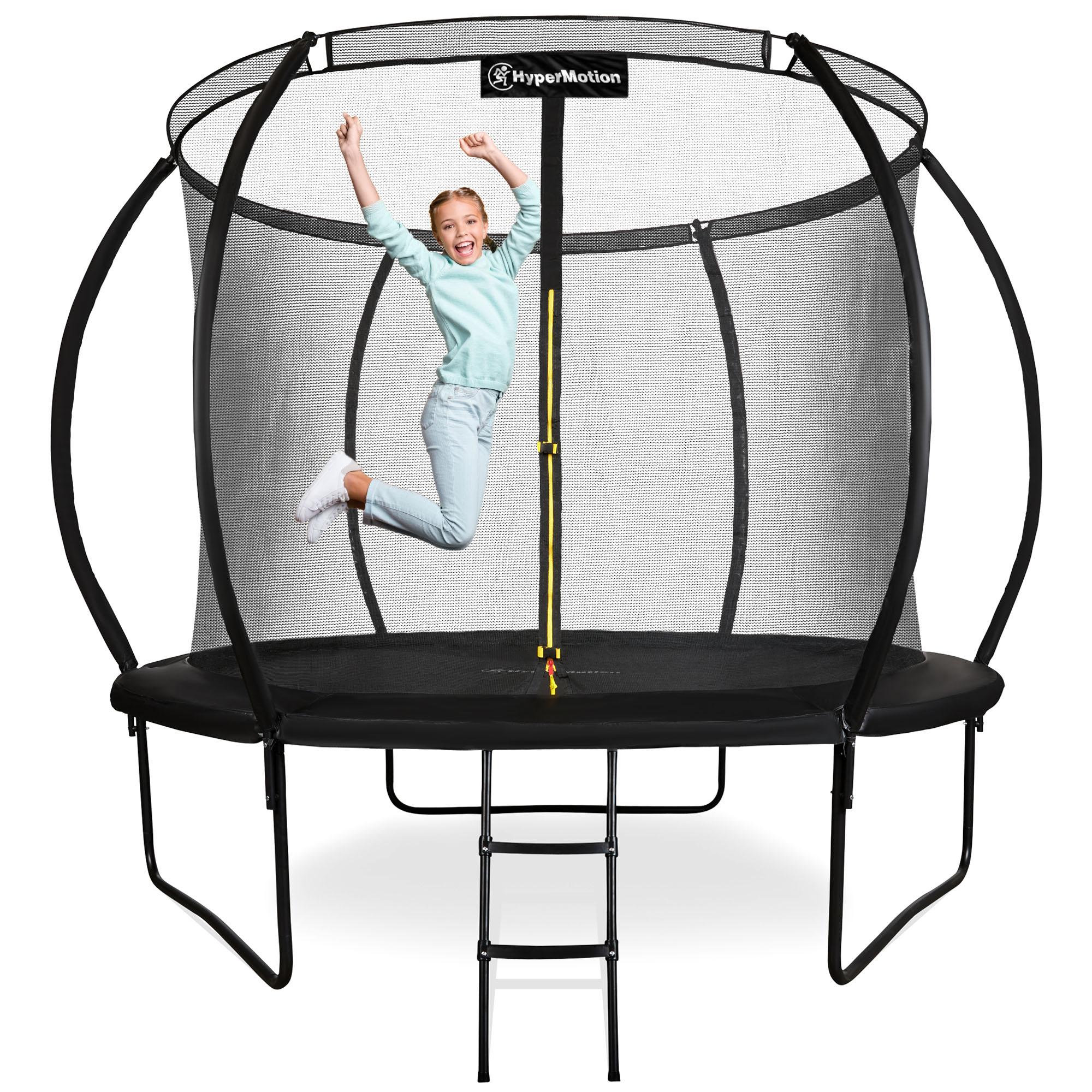 HyperMotion Kindertrampolin 305 cm mit Netz und Leiter – für Garten und Haus TRAMPOLINE 10FT