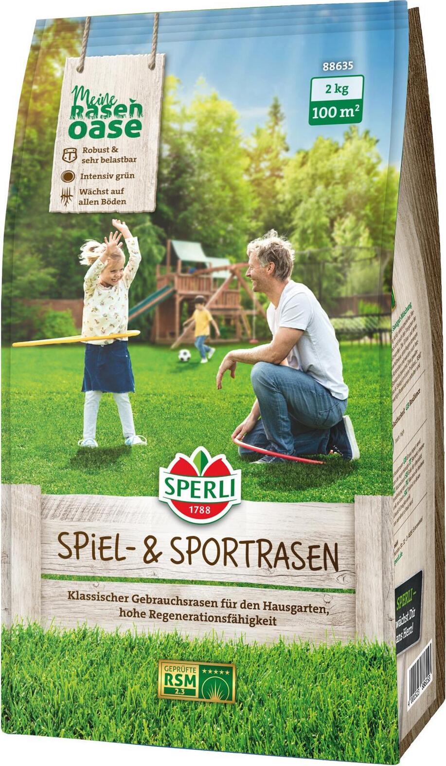 Sperli GmbH Sperli Spiel- und Sportrasen - 2 kg für ca. 100 m² 88635