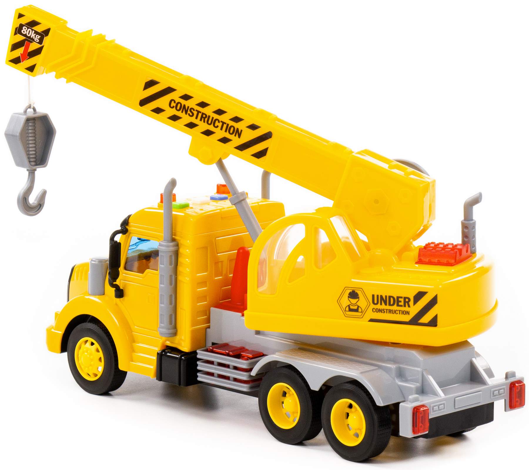 kranwagen spielzeug Kranwagen Kinder Spielzeug LKW PROFI gelb Schwungrad