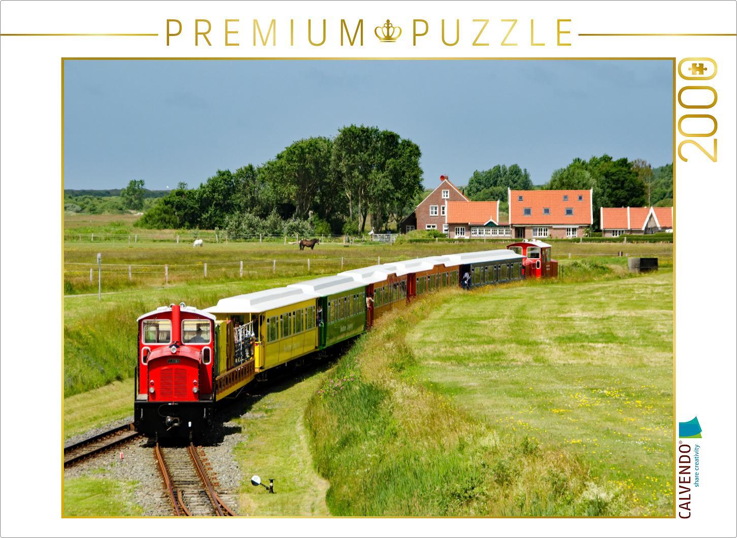 CALVENDO Puzzle Inselbahn Streckenabschnitt 2000 Teile Puzzle quer | 2000 Teile Lege-Größe 90x67cm Foto-Puzzle für glückliche Stunden