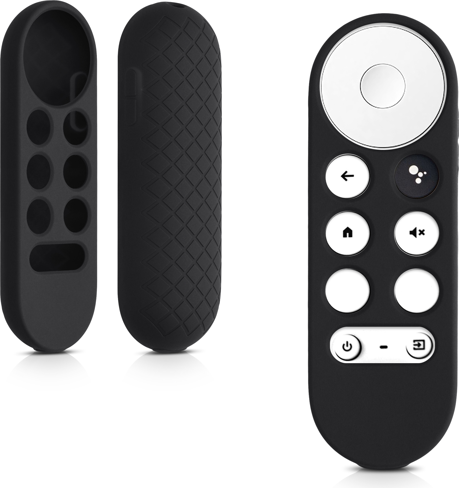 kwmobile Hülle Fernbedienung kompatibel mit Google Chromecast 2020 4K / Chromecast 2022 HD Hülle - Silikon Case für TV Zubehör in Schwarz 56917.01