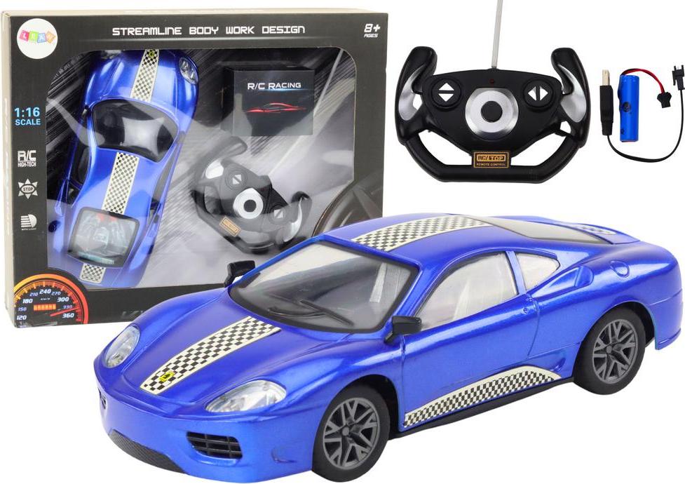 Lean Toys Ferngesteuertes RC Auto 1:16 mit blauen Lichtern