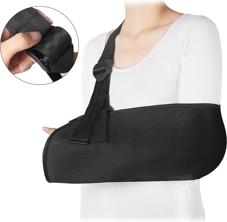 Armschlinge Verstellbar Grau - Schulterstütze Für Linken & Rechten Arm