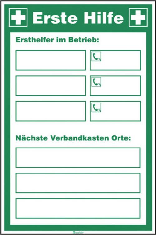 nVent Hoffman Anleitung zur Ersten Hilfe Ersthelfer, Typ: 02200 K160.02.117