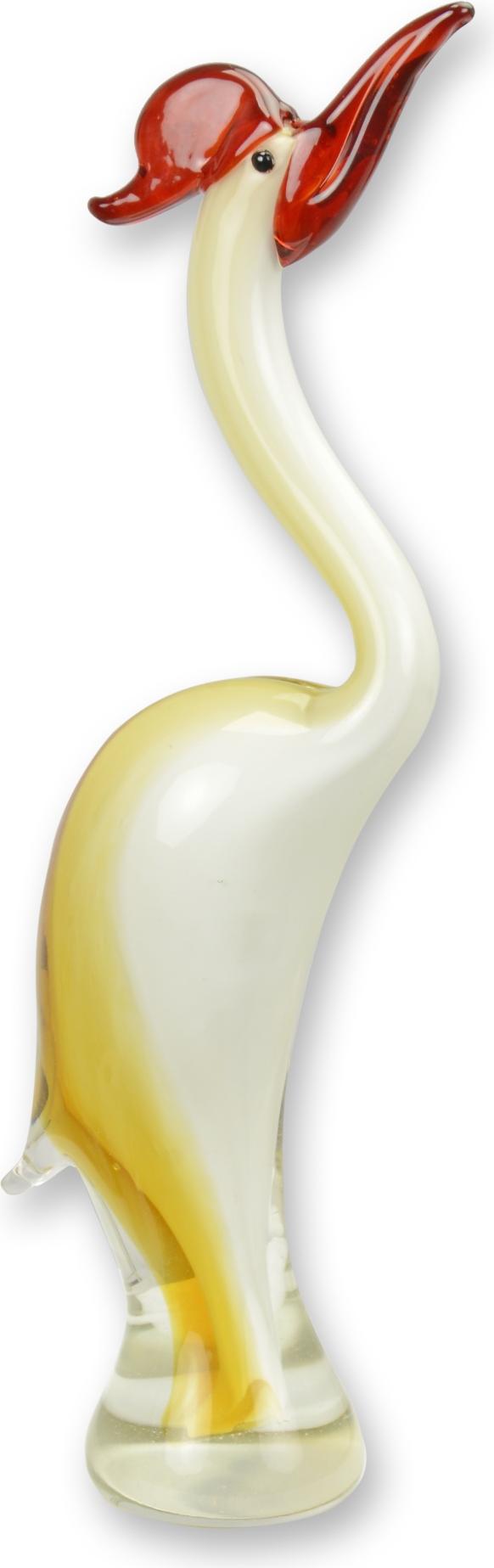 Aubaho Eine Glasfigur im Murano-Stil, die einen Reiher darstellt Replikat Retro Design Dekoration