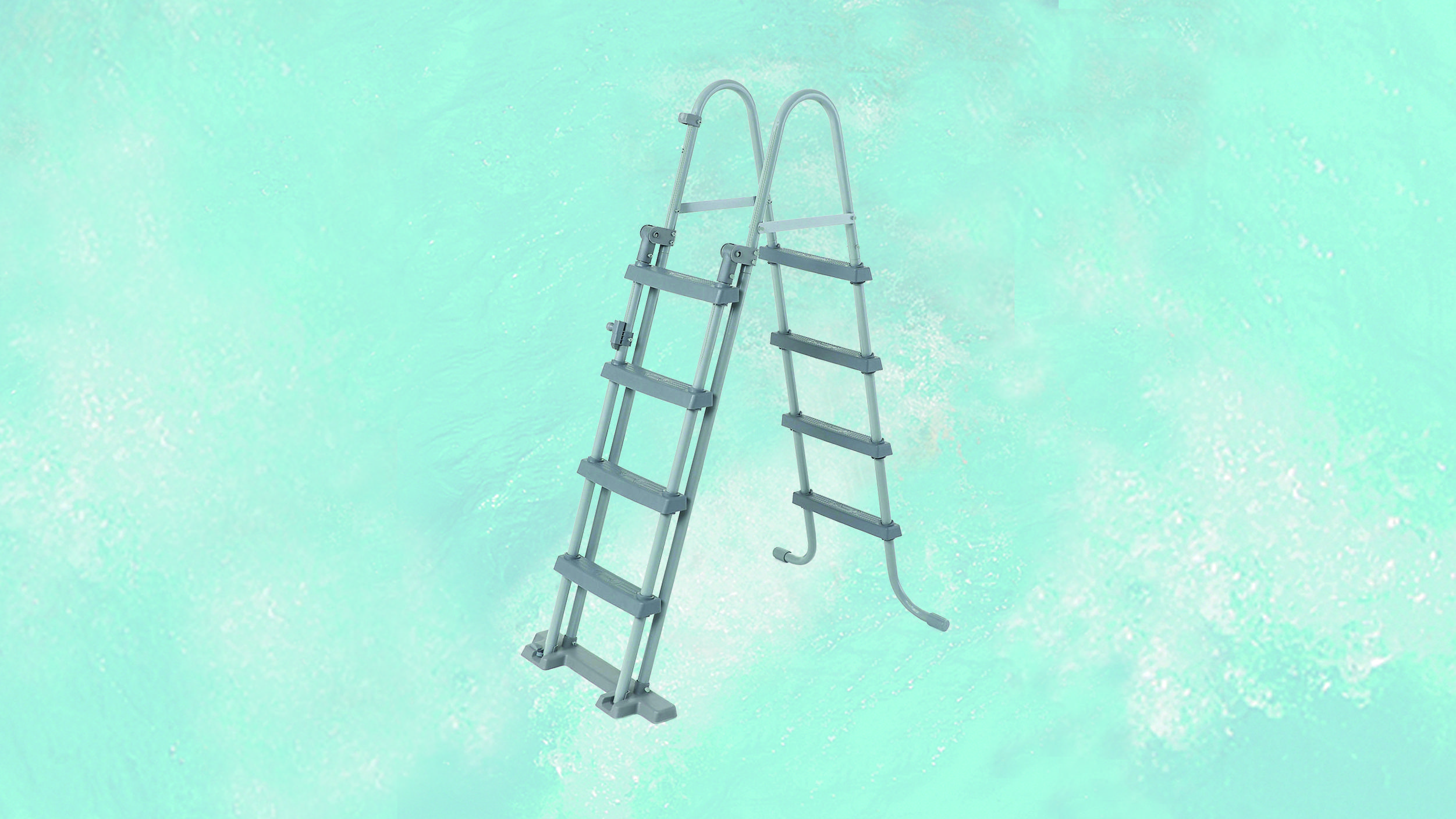 Weka Übersteigleiter, grau B x T x H f. Beckenh. 120 cm