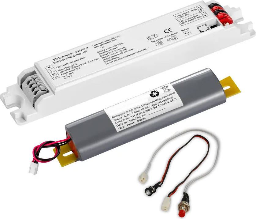 ISOLED 116049 Notstrom-Akkumodul EL-T Selftest 3000mAh, 4W (50-300 V)