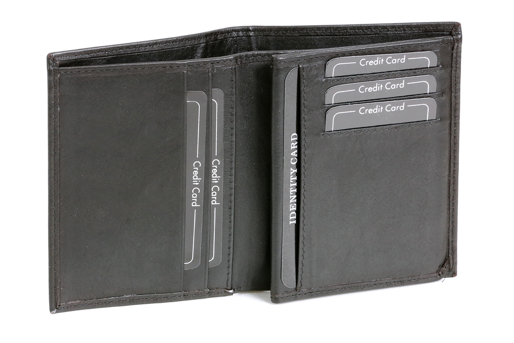 LEAS Ausweishülle und Ausweismappe KFZ Scheine Echt-Leder, schwarz - Card-Collection LEA2114-02-01