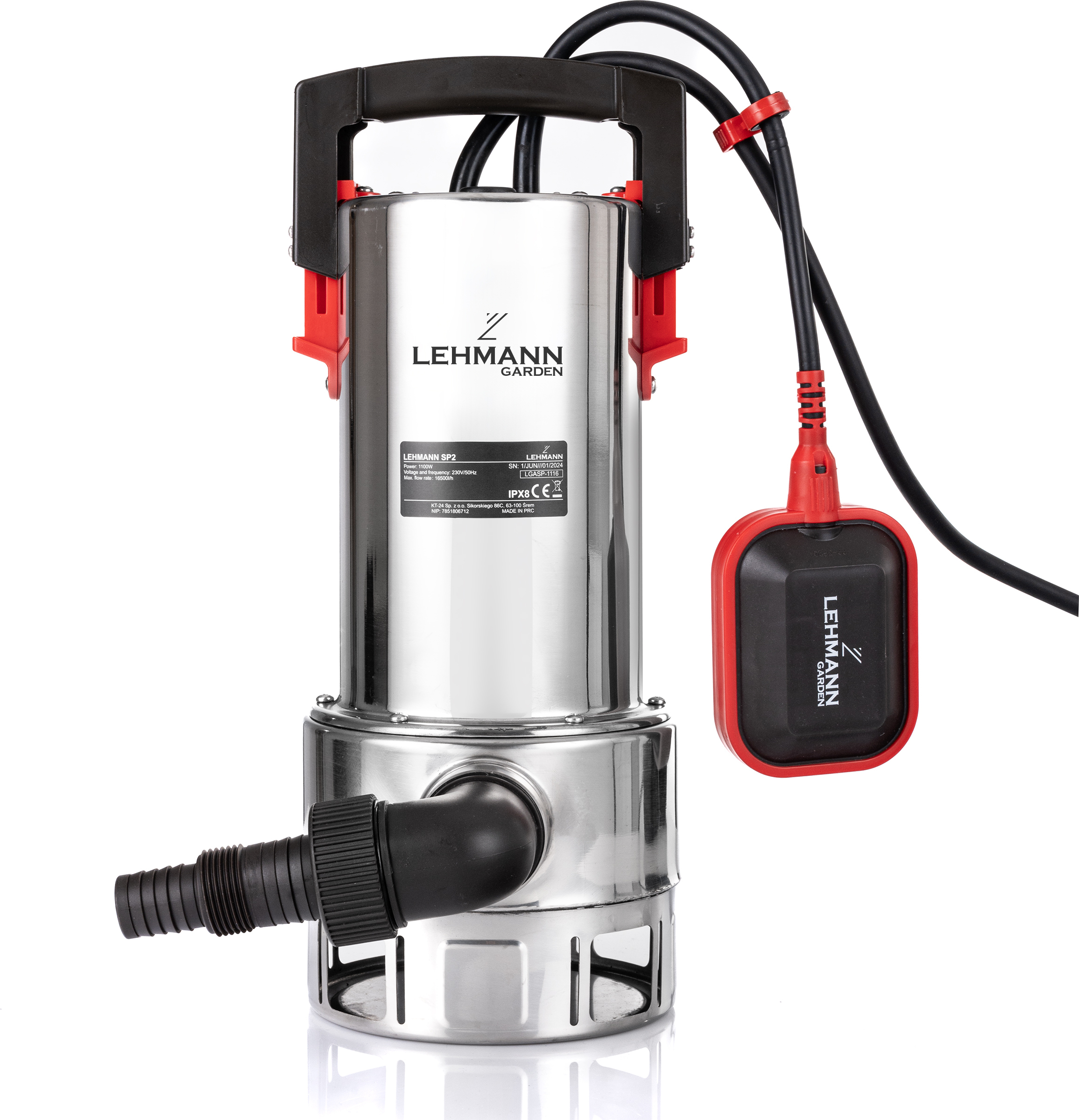 ČERPADLO NA PRACHOVÚ VODU SP2 Lehmann záhradný výkon 1100W ponorné INOX 16500L/H