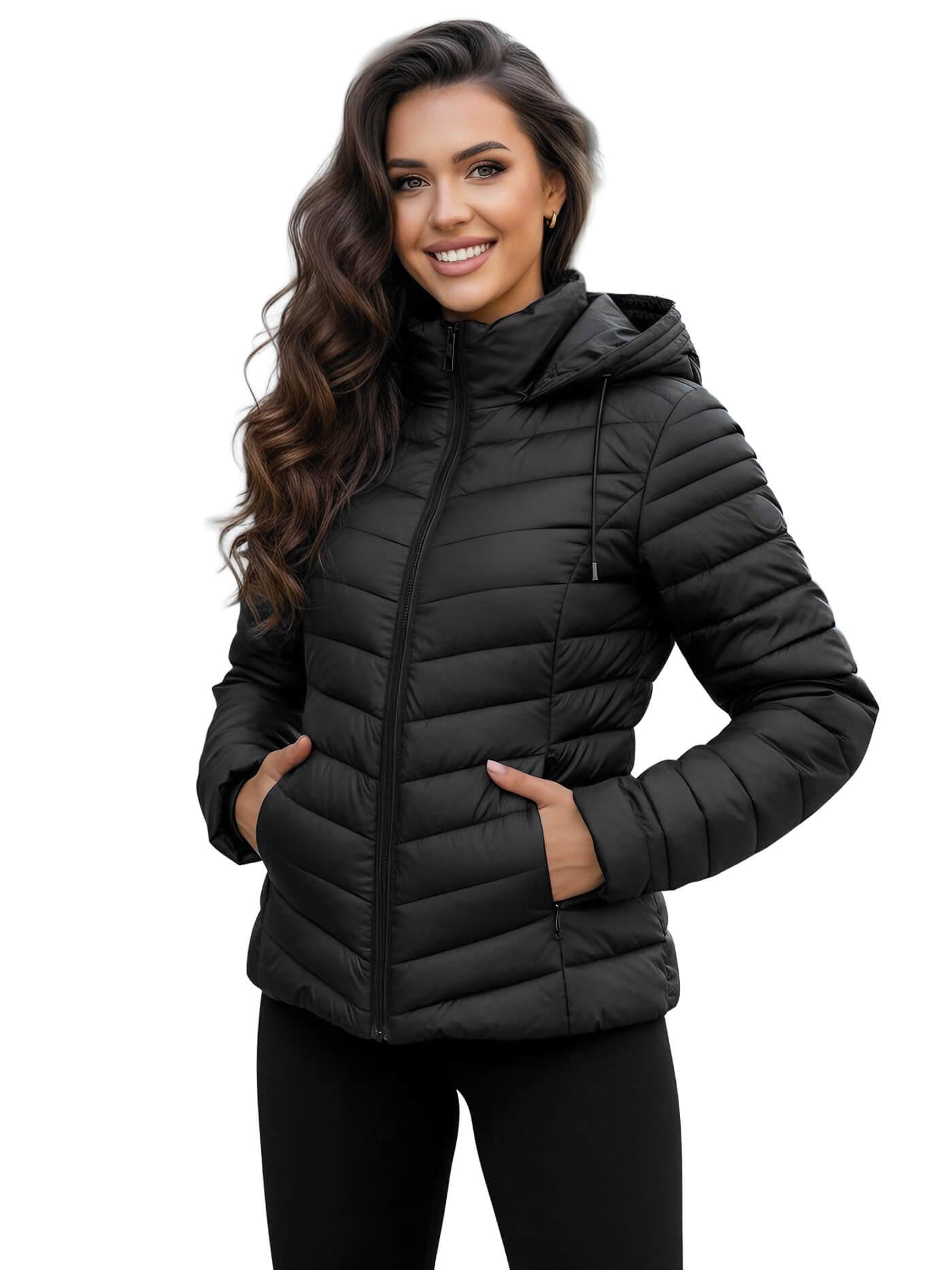 Damen Jacke Schwarz OZONEE JS/11Z8226 L