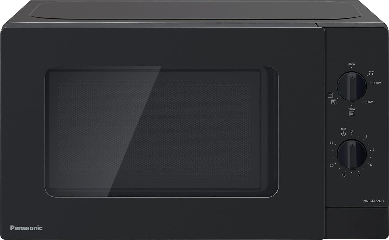 Panasonic NN-GM22QBEPG, Arbeitsplatte, Kombi-Mikrowelle, 20 l, 800 W, Drehregler, Schwarz