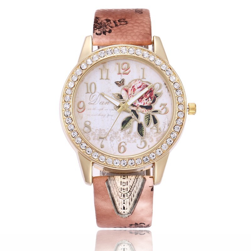Hodinky Rose - Hnedá KP12982