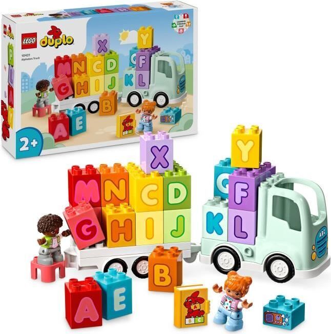 LEGO DUPLO Mein Stadt Alphabet LKW, Alphabet Lernspielzeug für Kinder ab 2 Jahren