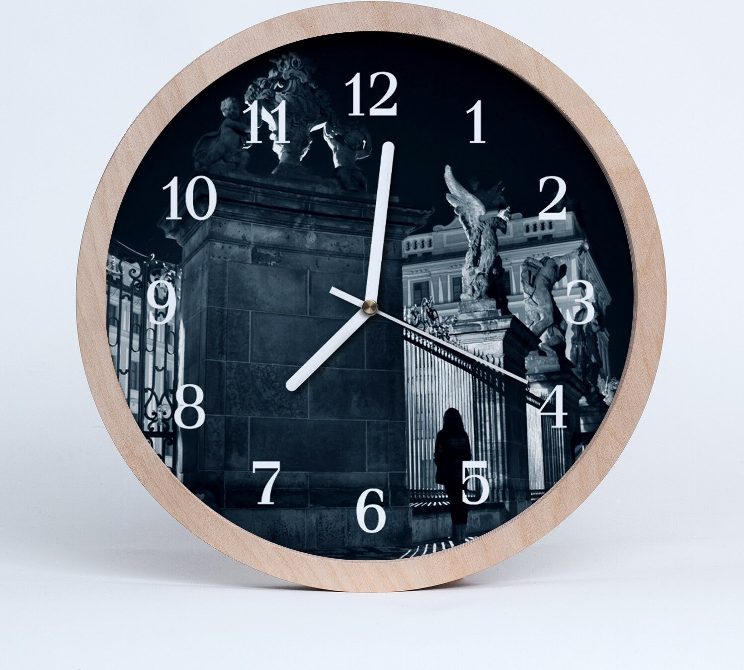 tulup Holzuhr 30fi cm wanduhr - Sehenswürdigkeiten der Stadt zdo-30-58300055