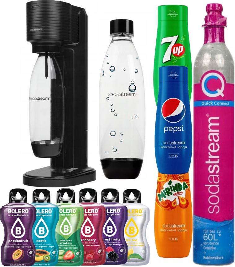 Saturator Terra Sodastream Mit Bolero Und 7Up Mirinda Pepsi Sirup
