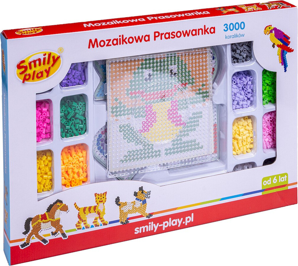 Smily Play Bügelbild für Kinder mit Perlen, 3000 Stück