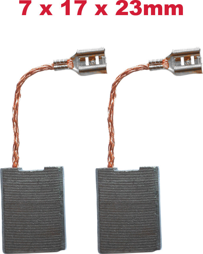 Trade-Shop 2x Kohlebürsten Motorkohlen 7x17x23mm ersetzt 999089 999061 für Hitachi Elektro-Werkzeuge wie Winkelschleifer Mauernutfräse Steinsäge Schleifgeräte 160242388
