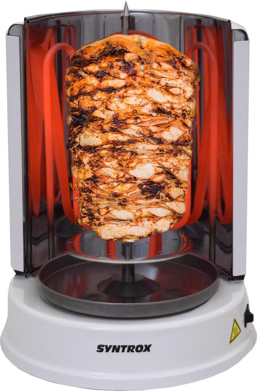 Rotisserie Jalos | Gril na kurčatá | Gril na šašlik | Gril na kebab | Gril na ryby A-grade biely