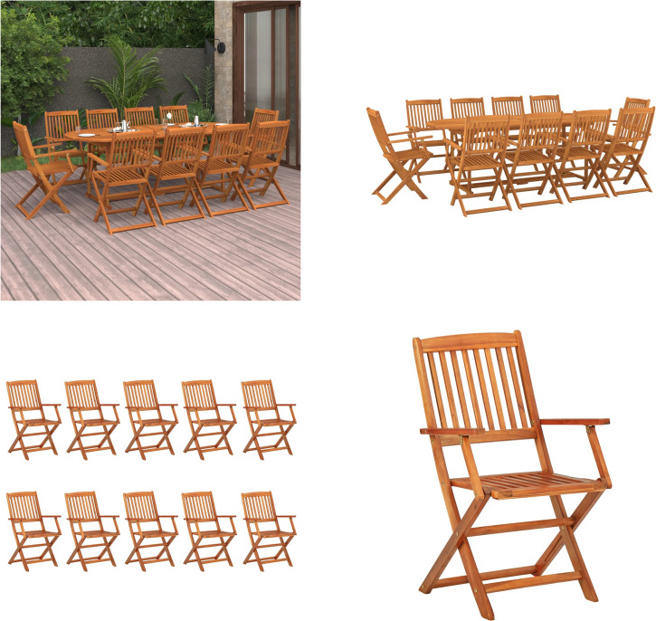vidaXL 11 tlg. Garten Essgruppe Massivholz Akazie - Essgruppe - Essgruppen - Sitzgruppe - Sitzgruppen HL3086975