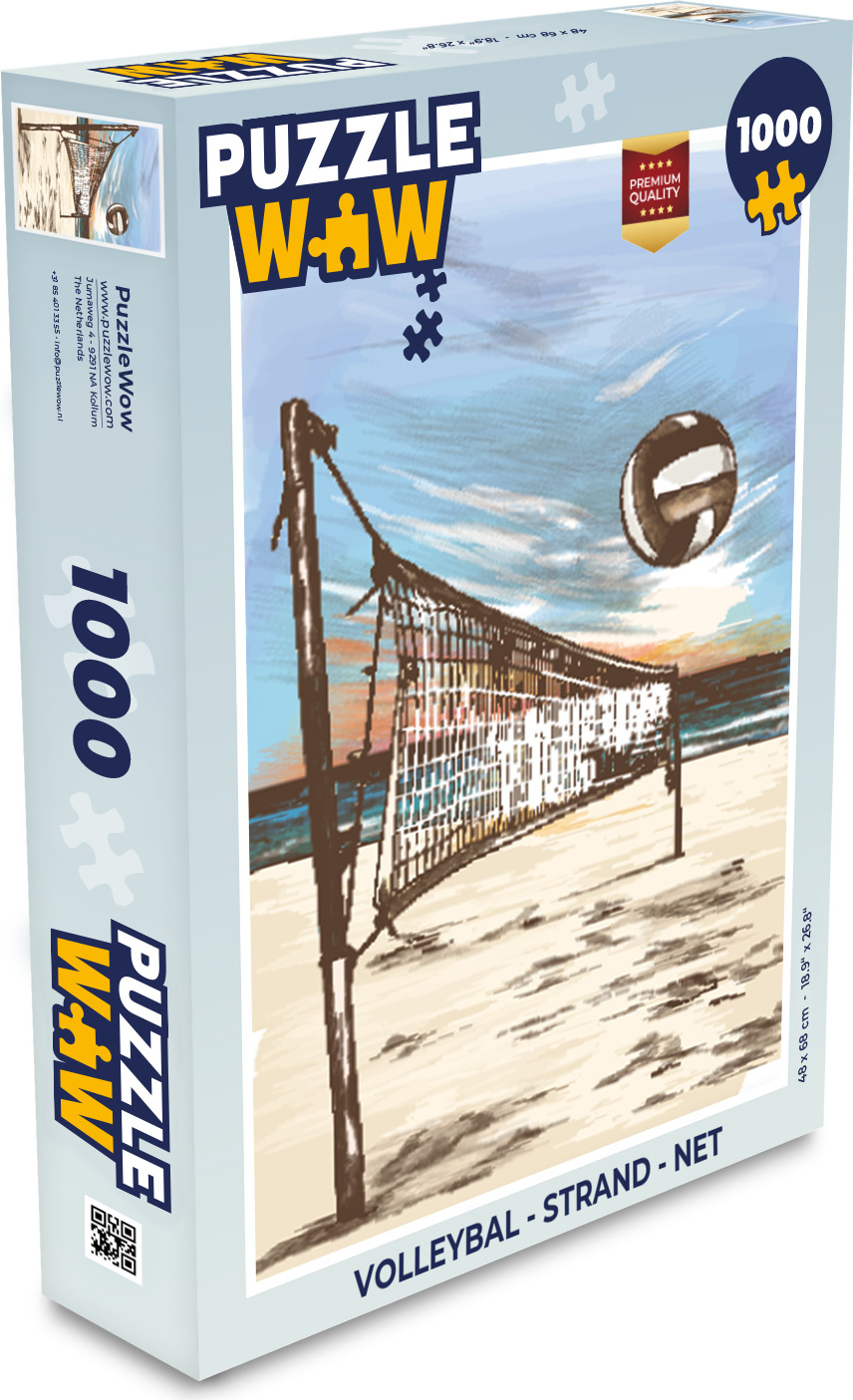 MuchoWow® Puzzle 1000 Teile Volleyball - Strand - Netz - Spielzeug - Alt und Jung - Spiele - Puzzeln 136|281154255