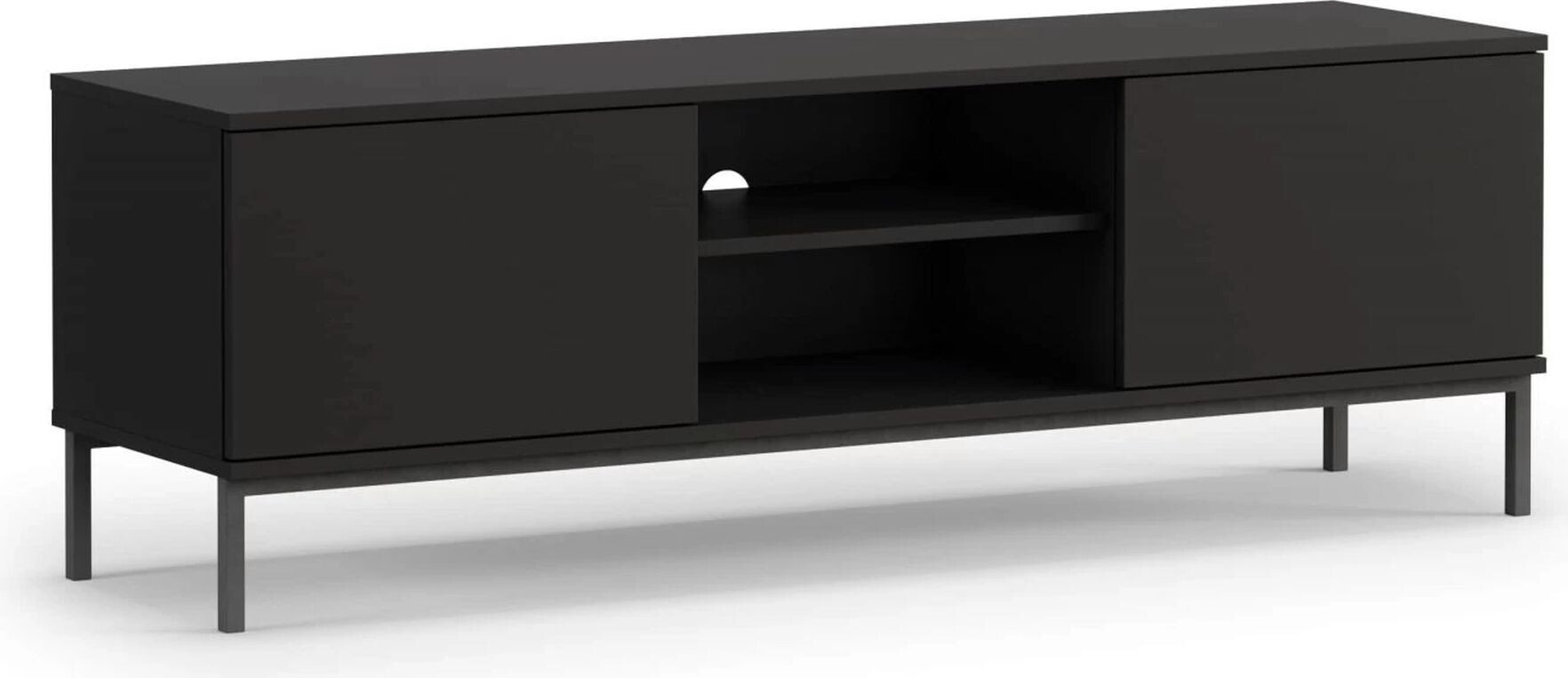 VENETI Zweitürige TV-Bank NIXI – Schwarz 012-11-00092