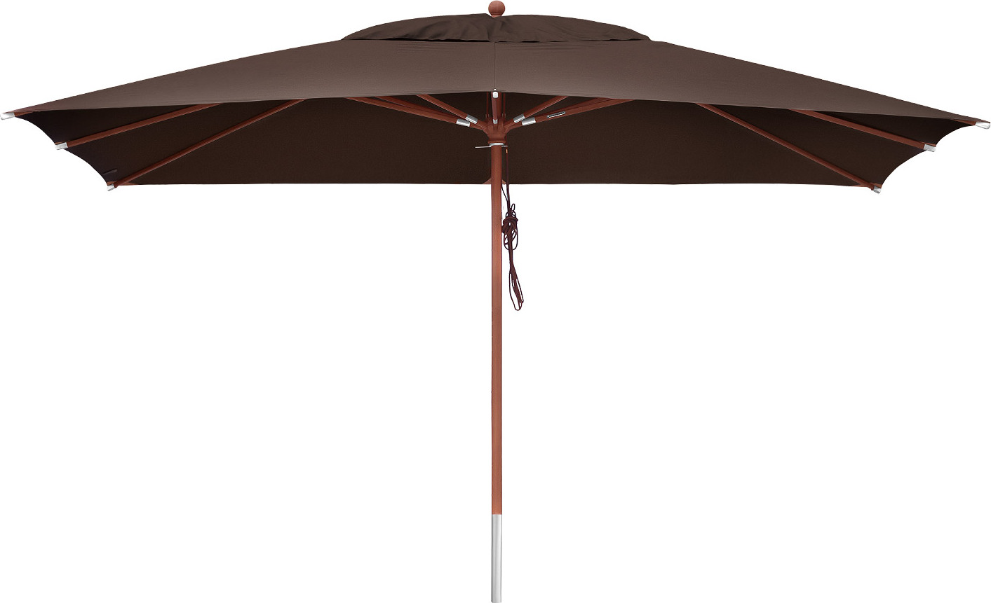 anndora Sonnenschirm 3x4m eckig Braun Winddach UV-Schutz - Braun 304010