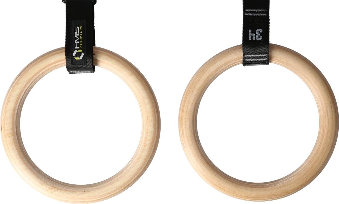 Northix Turnringe aus Holz, verstellbare Riemen