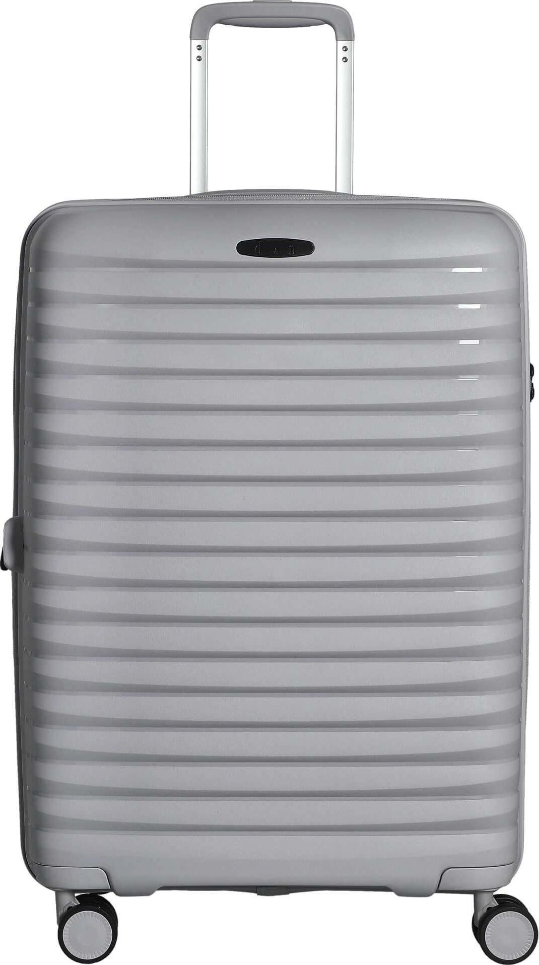 d & n lederwaren d&n Travel Line 4500 4-Rollen Trolley 65 cm - Grey 4560-13